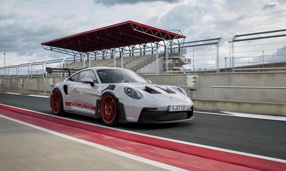 Race car on track